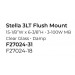 3LT 100W MB STELLA FLUSH MOUNT