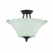 3 LT 100W MB DARBY SEMI FLUSH BRONZE
