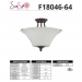3 LT 100W MB DARBY SEMI FLUSH BRONZE