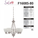 5-LT 100W MB PRESTON CHANDELIER SATIN NI