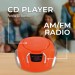 CD Boombox with AM/FM Radio Orange