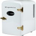 9 CAN MINI FRIDGE WHITE -GOLD
