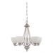 5-LT 100W MB PRESTON CHANDELIER SATIN NI