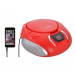 CD BOOMBOX WITH AM/FM RADIO - RED