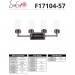 ESQUIRE 4LT VANITY WITH CLEAR GLASS MB