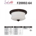 2 LT 60W MB AMALA FLUSH MOUNT