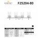 QAIRO 4LT MB VANITY WITH CLEAR SEEDED GL