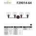 ORIANA 4LT MB VANITY WITH CLEAR