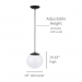 10IN OPAL GLOBE FIX BK