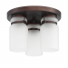 QAIRO 3LT MB FLUSH MOUNT WITH FROSTED SE