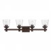 RIELLA 4LT MB VANITY WITH CLEAR SEEDED G