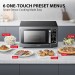 1.6 Cu.ft 1250W Black Stainless Microwav