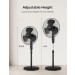 FS40-16JRG PEDESTAL FAN OBSIDIAN BLACK