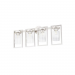 PRESTIGE 4LT WALL SCONCE WITH CLEAR GLAS