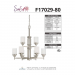9 LT CHANDELIER LINEN GLS