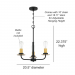 3LT 100W MB ONYX CHANDELIER