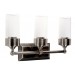 ESQUIRE 3LT VANITY WITH CLEAR GLASS MB