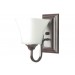 1LT 100W MB SCONCE SQUARE MLK GLS OR