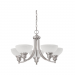5 LIGHT ALTON CHANDELIER ALABASTER GLS S