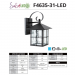 LED 18-7/8IN H LARGE LANTERN BK 15W DOB