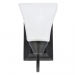 1LT-100W MB SCONCE FRSTD SQUARE MILK GLS