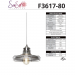 1LT 60W MB IBIS SMOKY GLASS MINI-PENDANT