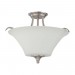 LUMINANCE Semi Flush Mount Darby 3-Lights 100W Bright Satin Nickel F18046-80