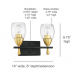 2LT 100W MB KELSTON VANITY
