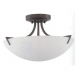 17IN 3LT MB SEMI FLUSH FRST MILK GLASS