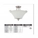 LUMINANCE Semi Flush Mount Darby 3-Lights 100W Bright Satin Nickel F18046-80