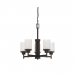 5 LT SOMES CHANDELIER LINEN GLS