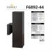 2LT 4IN SQUARE ALUM WALL SCONCE OB