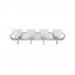 Sunset Lighting 30" 4-Light Polished Chrome Transitional Vanity Light Bar Frosted Milk Glass F3584-15