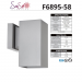 1LT 4IN SQUARE ALUM WALL SCONCE W 123W-G