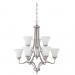 9LT 2-TIER 60W MB DARBY CHANDELIER