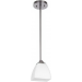 Sunset Lighting 1-Light 100W Medium Base Starling Mini Pendant Bright Satin Nickel F19010-80