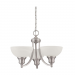 3 LIGHT ALTON CHANDELIER ALABASTER GLS S
