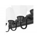 4LT-100W MB VANITY FRSTD SQUARE MILK GLS