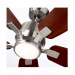 Luminance Kathy Ireland Ion Eco 72" Ceiling Fan Brushed Steel with Walnut Solid Wood Blades