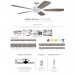 Luminance Kathy Ireland Home Ion Eco LED 54" Ceiling Fan Satin White w/ Timber Grey Blades