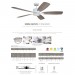 Luminance Kathy Ireland Ion Eco LED 72" Ceiling Fan, Satin White with Timber Grey Blades