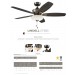Emerson Lindell 52" Antique Pewter Ceiling Fan w/ LED Light - Charcoal / Timber Gray Blades CF825AP 