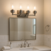 ESQUIRE 4LT VANITY WITH CLEAR GLASS MB