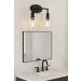 2 LT 100W MB CLYDE VANITY WITH CLR SEEDY