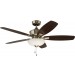 Emerson Lindell 52" Antique Pewter Ceiling Fan w/ LED Light - Charcoal / Timber Gray Blades CF825AP 
