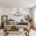 9 LT 60W MB HADLEY TWO-TIER CHANDELIER