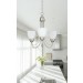 Sunset Lighting 19" 3-Light Chandelier Opal Glass, Satin Nickel Finish F2683-53