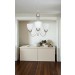 Sunset Lighting 19" 3-Light Chandelier Opal Glass, Satin Nickel Finish F2683-53