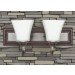 2LT-100W MB SCONCE FRSTD SQUARE MLK GLS