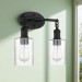 2 LT 100W MB CLYDE VANITY WITH CLR SEEDY